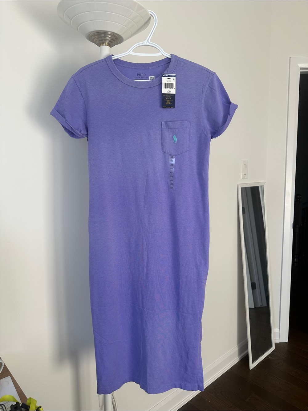 Polo by Ralph Lauren Purple Pocket Midi/Maxi T-Shirt Dress